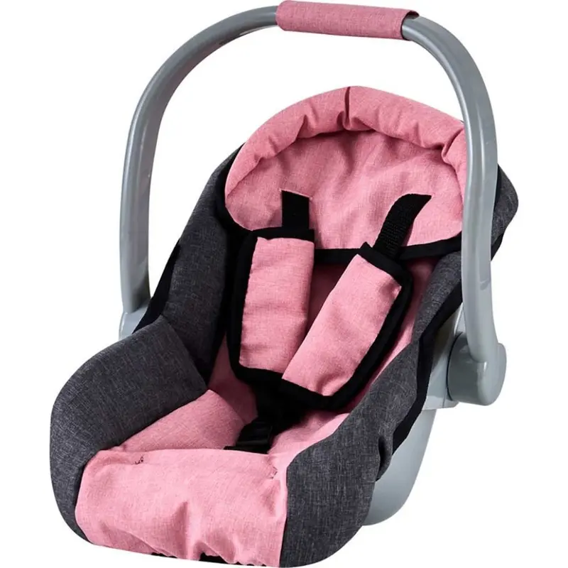 Porta bebe de juguete diseño rosa y negro