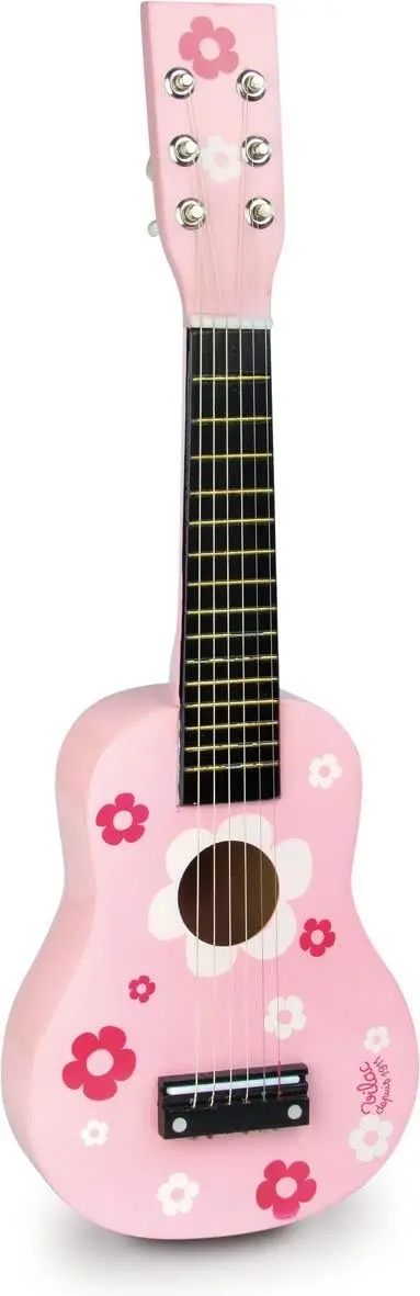 Primera Guitarra de Madera Vilac | 6 Cuerdas con Flores