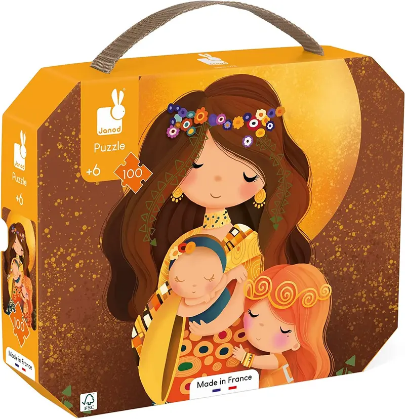 Puzle 100 piezas inspirado en klimt, juego de destreza y paciencia - janod j02577