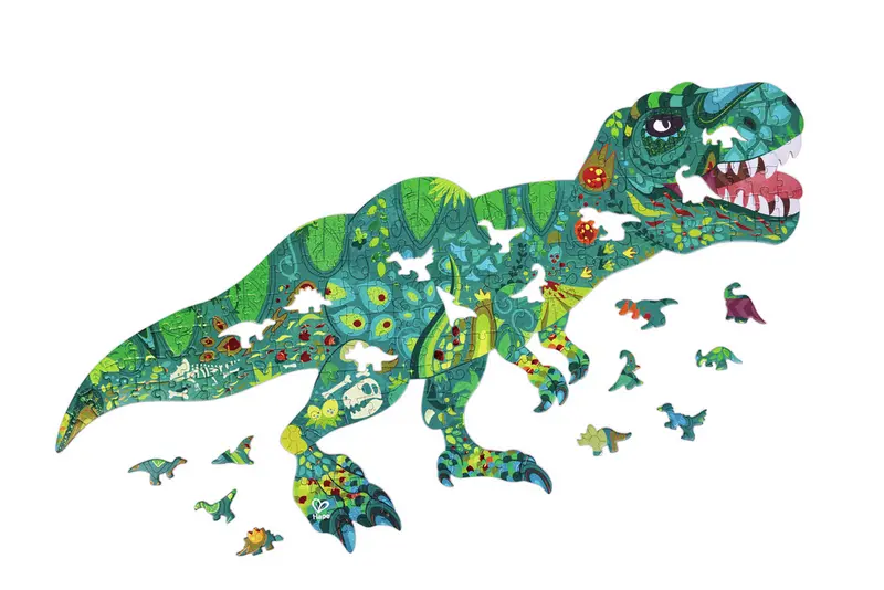 Puzle de Suelo Brillante de Dinosaurios - 200 pzs
