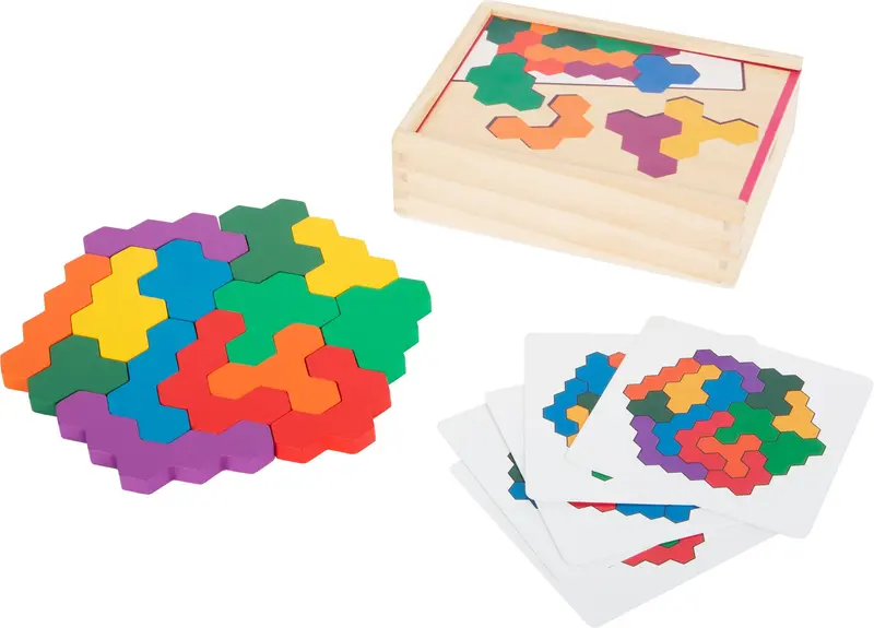 Puzle educativo de madera hexagono - small foot 11729
