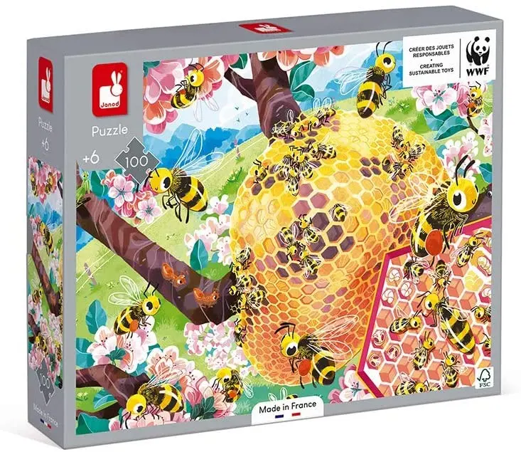 Puzle la vida de la abejas 100 piezas - janod j08627