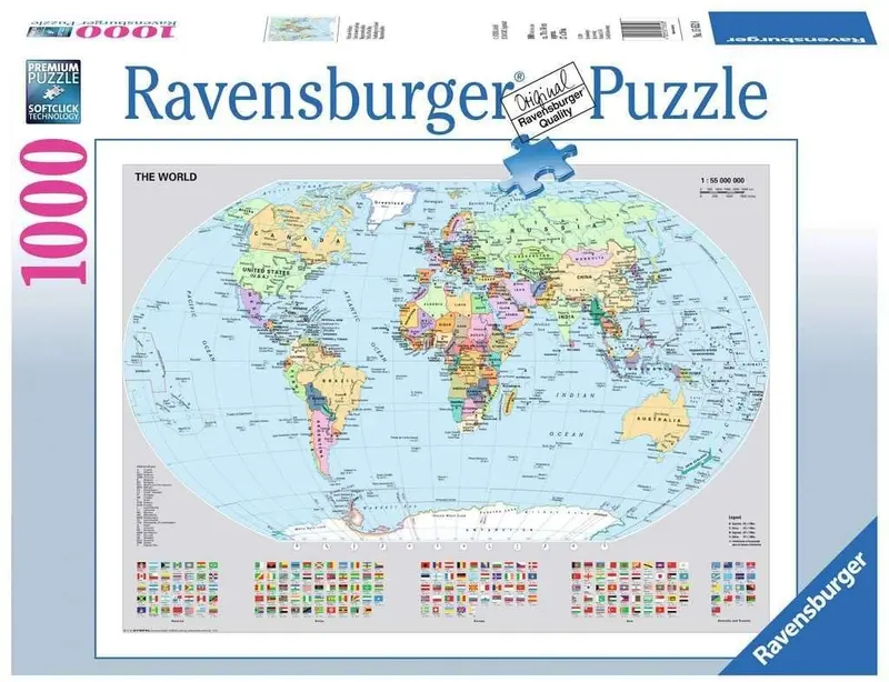 Puzle mapa mundi político -ravensburger