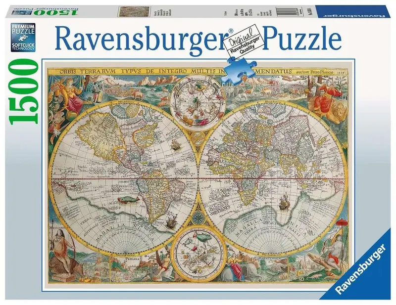Puzle mapamundi histórico 1594 (1500 pzas) - ravensburger