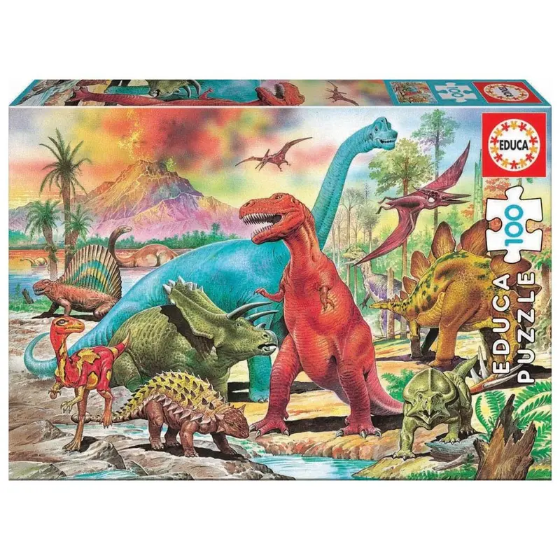Puzzle 100 piezas dinosaurios Educa