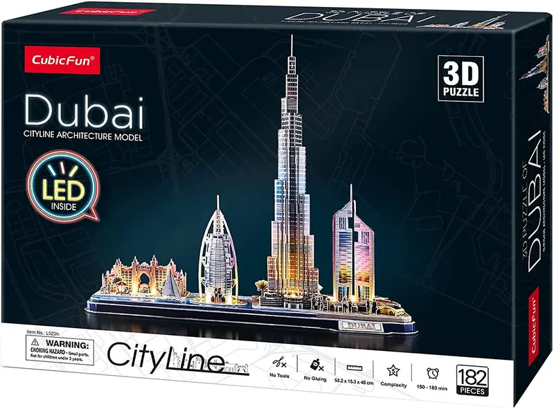 Puzzle 3d dubai led - worldbrands