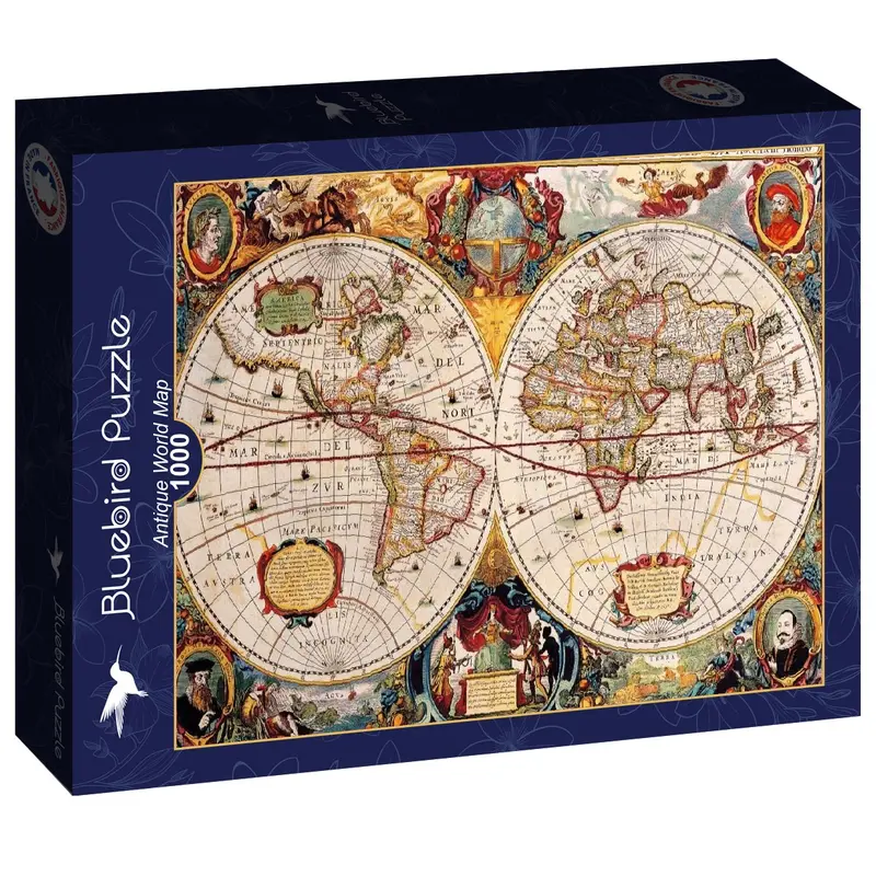 Puzzle Bluebird Puzzle - Antique World Map. 1000 piezas
