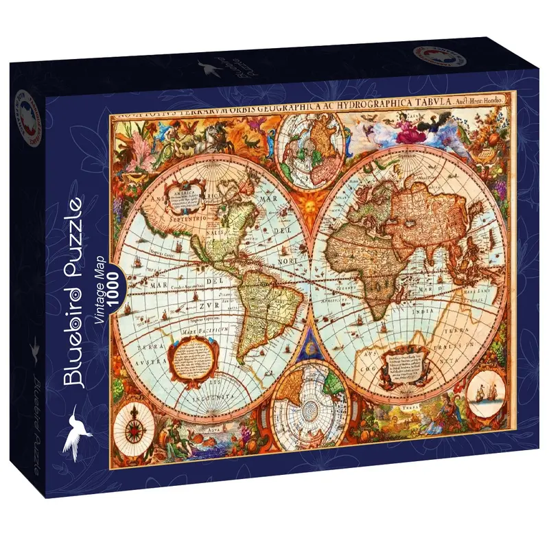 Puzzle Bluebird Puzzle - Vintage Map. 1000 piezas