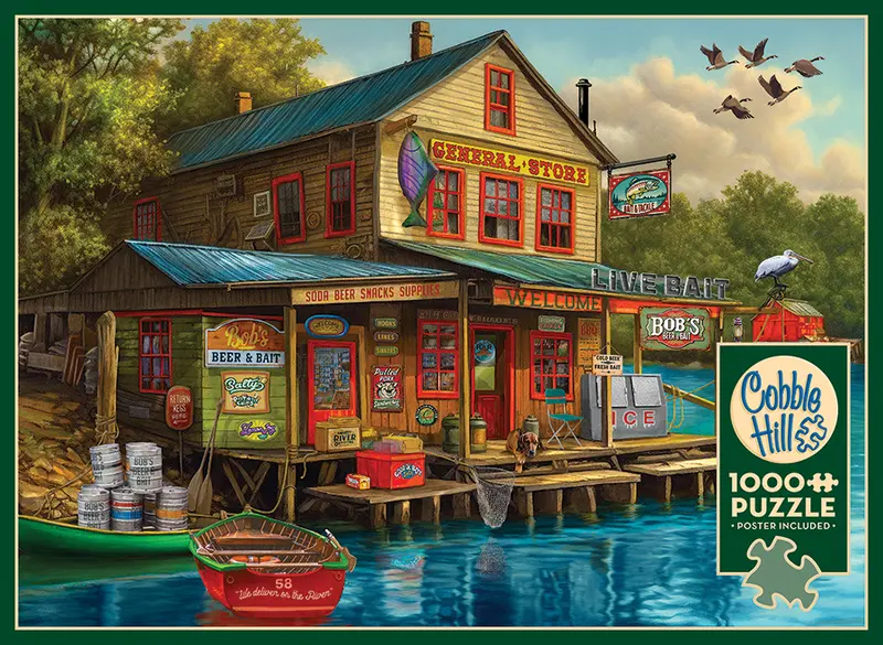 Puzzle Cobble Hill Bob's Beer & Bait. 1000 piezas
