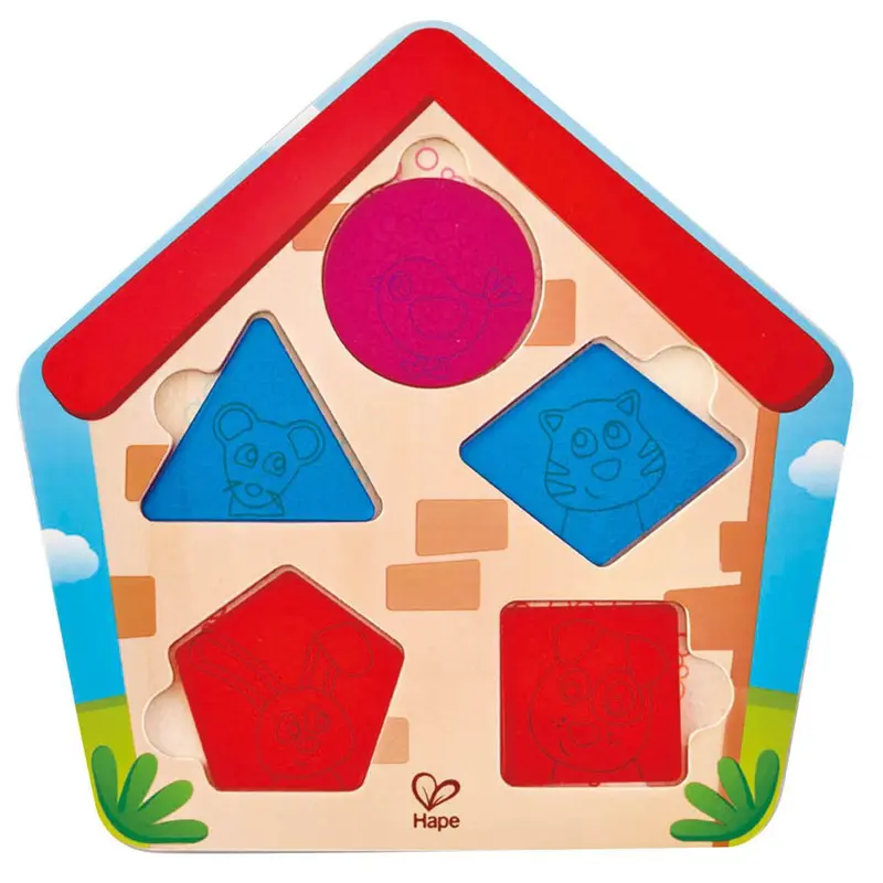 Puzzle con lentes Casita