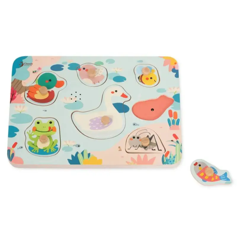 Puzzle con sonidos - Animales del Estanque
