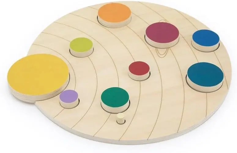 Puzzle de encajes sistema solar madera - andreu toys 16111a