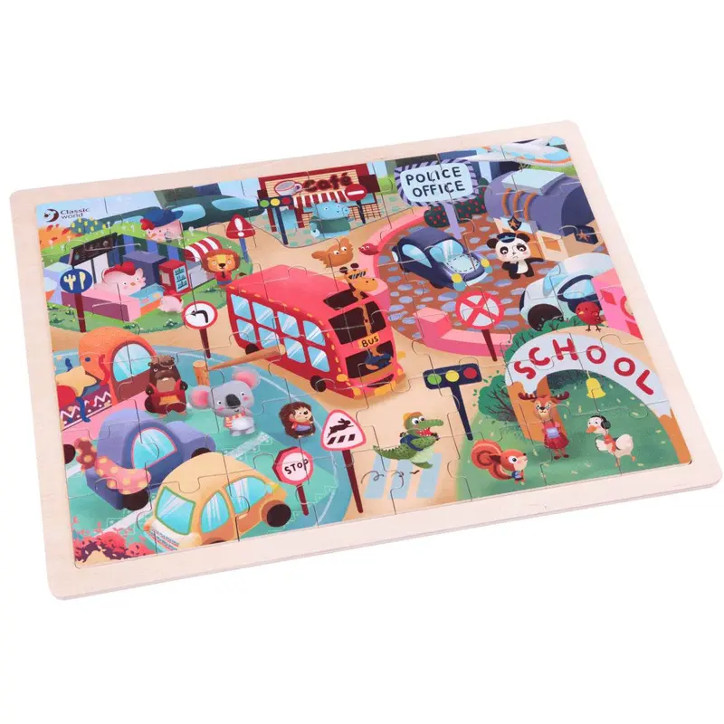 Puzzle de madera Ciudad de los Animales