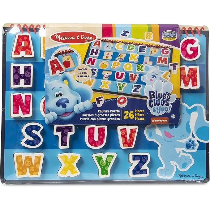 Puzzle de Madera del Alfabeto Blue’s Clues & You– 26 Piezas | Juguete Educativo para Aprender Letras