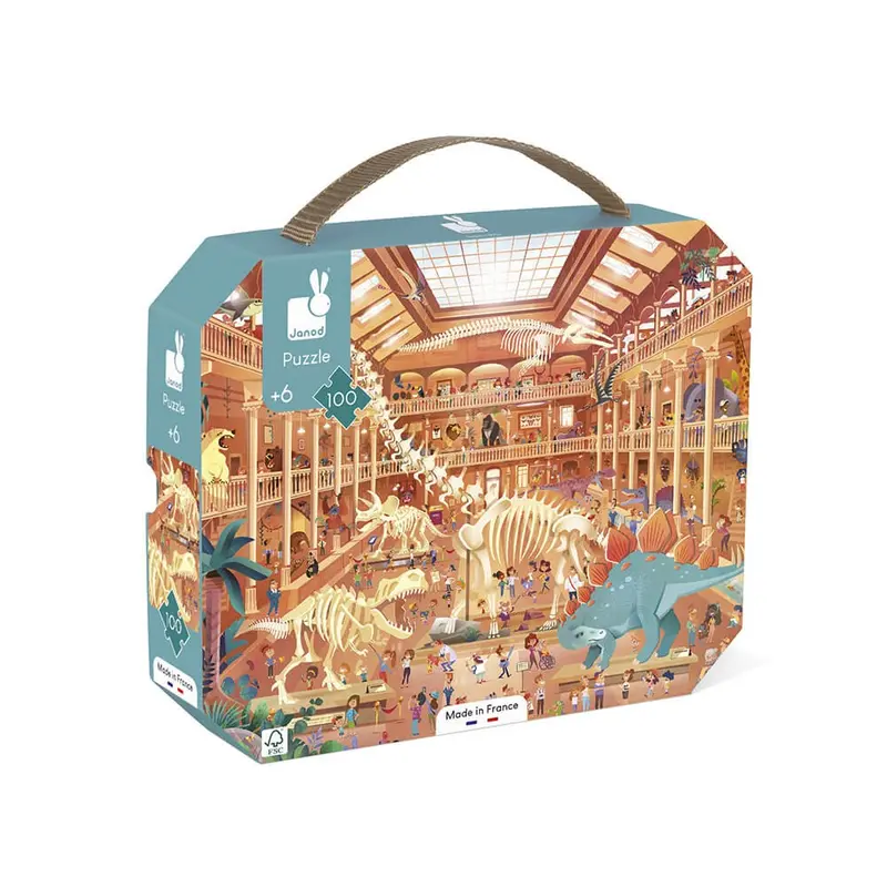 Puzzle del museo de historia natural - 100 piezas- janod j02606