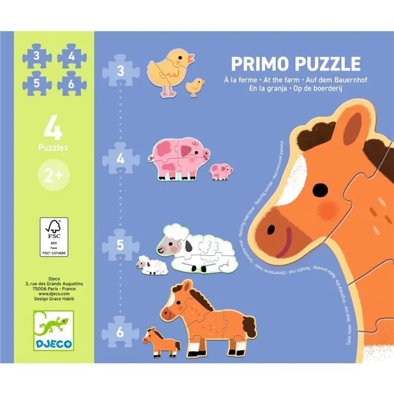 Puzzle evolutivo La granja - Djeco