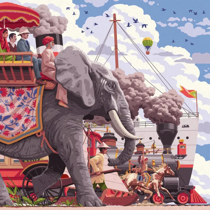Puzzle la vuelta al munto - art&soul -750 piezas - ravensburger