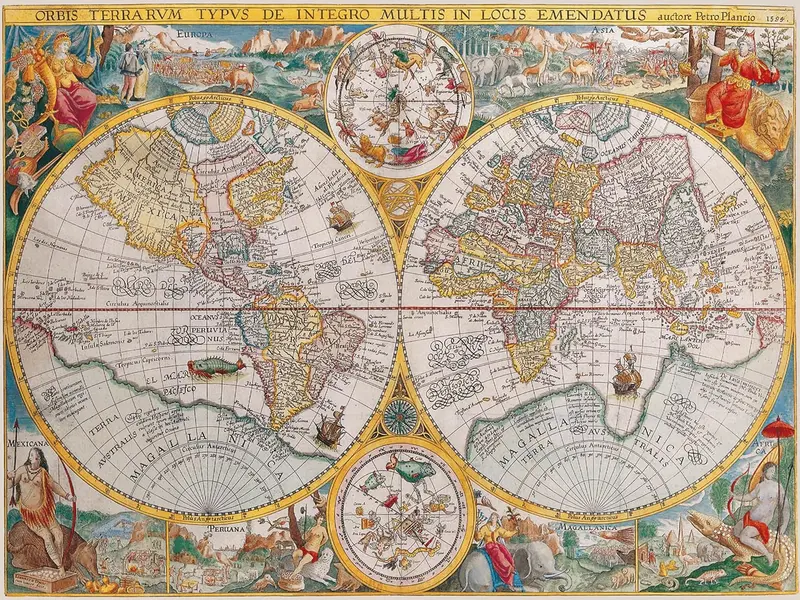 Puzzle mapa mundi histórico 1500 piezas - ravensburger