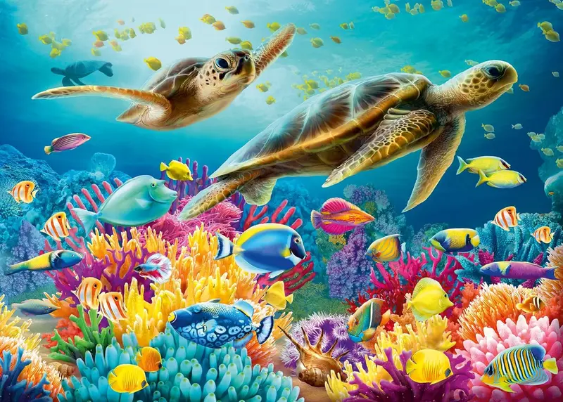 Puzzle mundo submarino tortugas - 1000 piezas - ravensburger