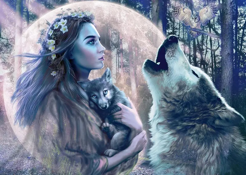 Puzzle noche de luna llena - 1000 piezas - ravensburger