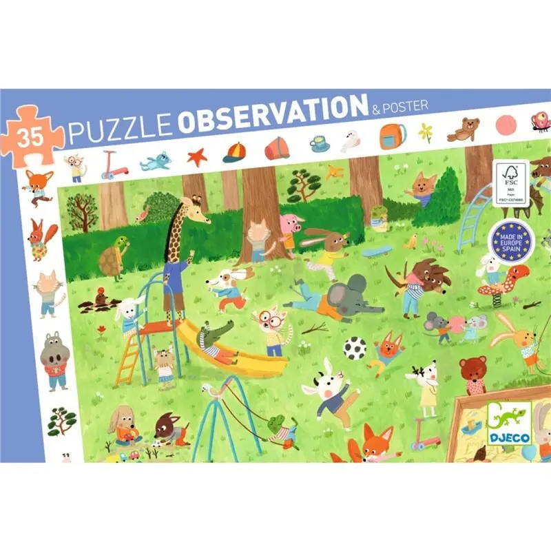 Puzzle Observación El jardín de los amiguitos - Djeco