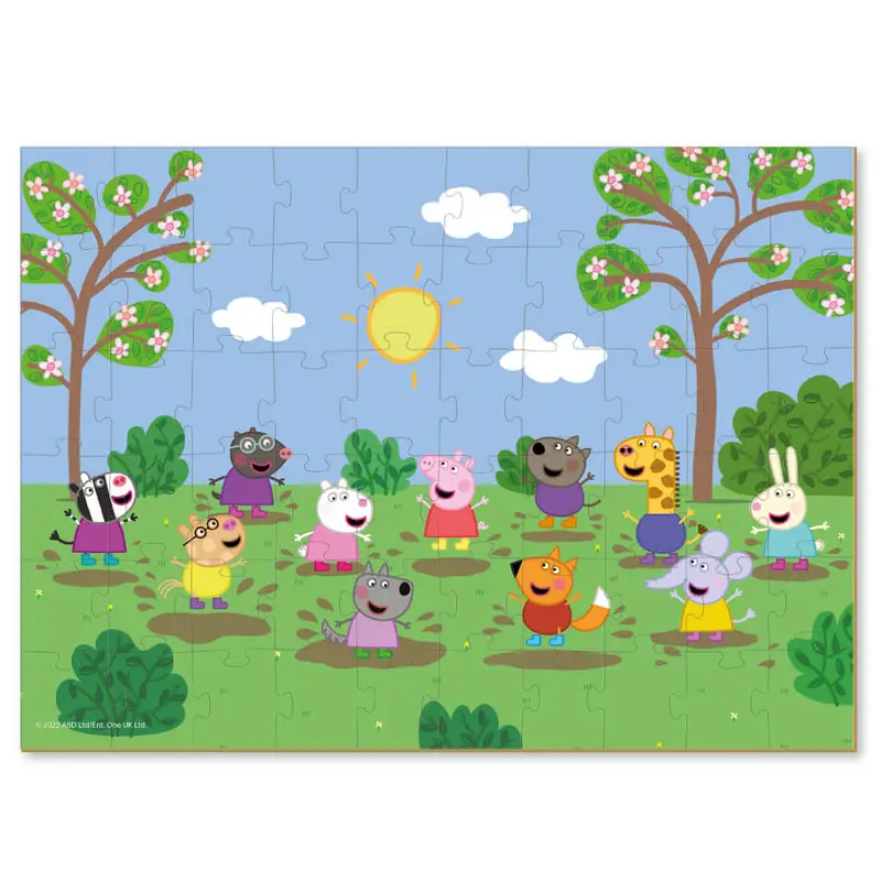 Puzzle Peppa Pig - Amigos saltando
