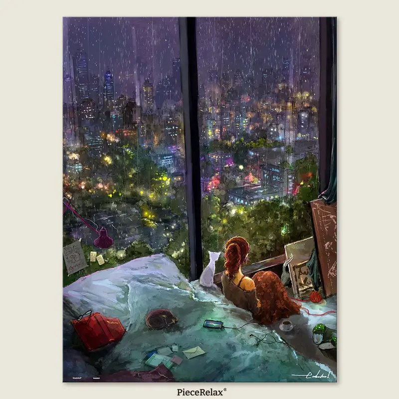 Puzzle PieceRelax - endmion1 - Rainy Night. 1008 piezas