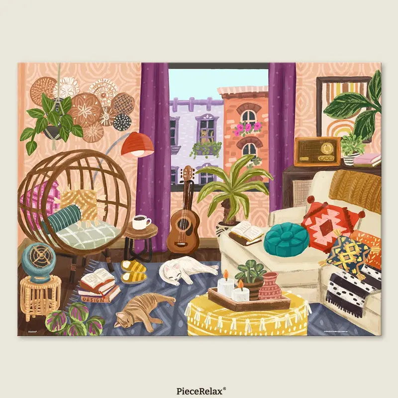 Puzzle PieceRelax - Olivia Gibbs - Boho Interior. 1008 piezas