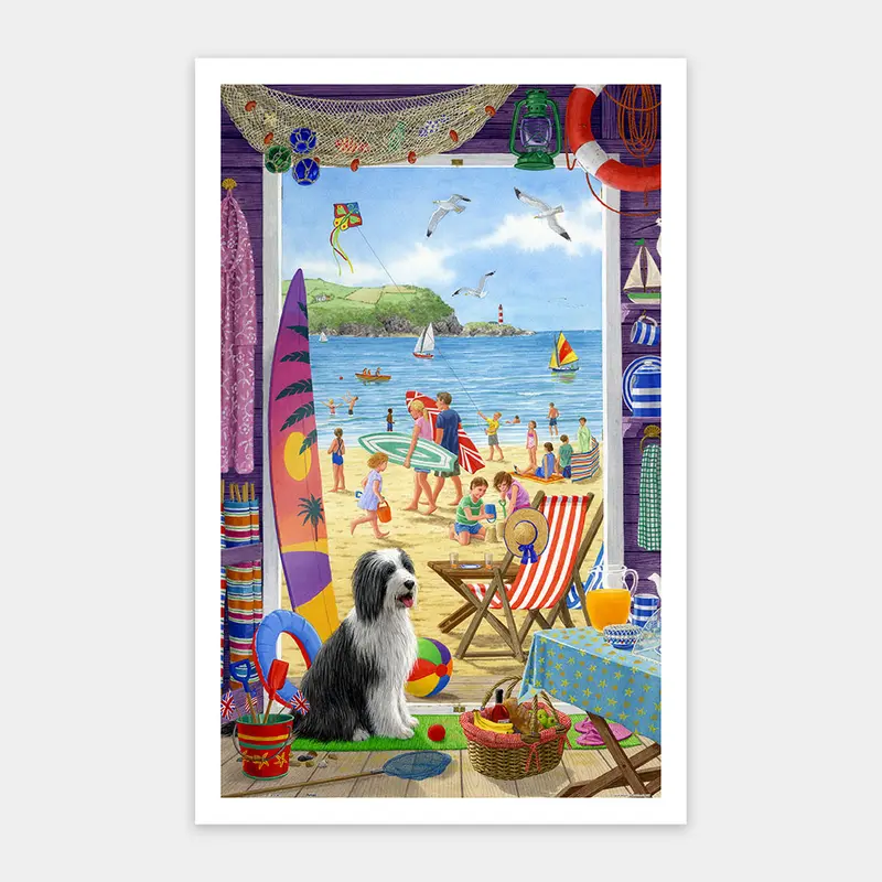 Puzzle PieceRelax - Sarah Adams - Summer Beach Hut Door. 1000 piezas