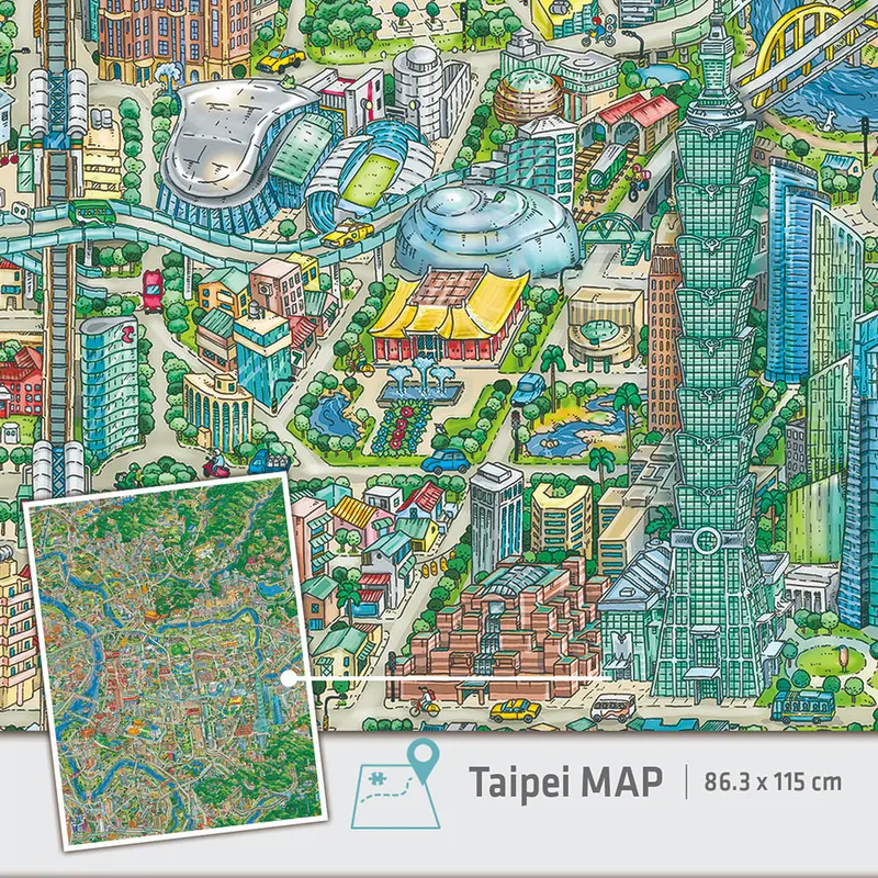 Puzzle Pintoo - Taipei MAP. 4800 piezas