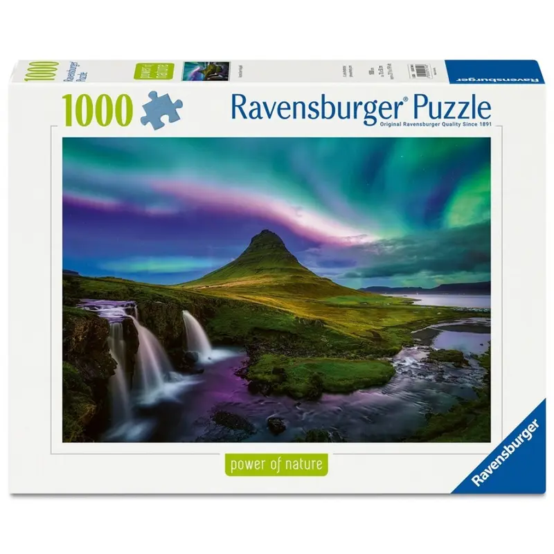 Puzzle Ravensburger - Aurora sobre Kirkjufell. 1000 piezas
