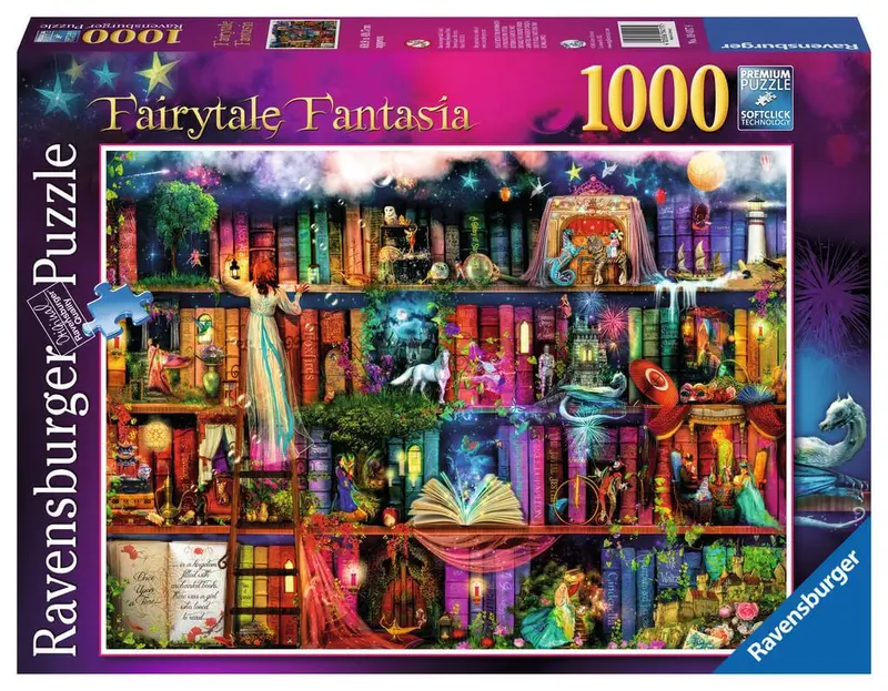 Puzzle Ravensburger - Biblioteca de Fantasía. 1000 piezas
