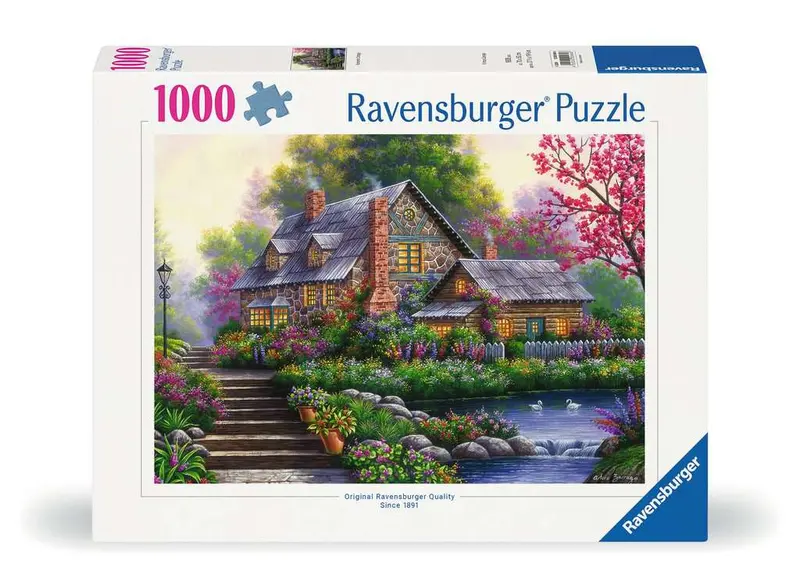 Puzzle Ravensburger - Cabaña Romántica. 1000 piezas