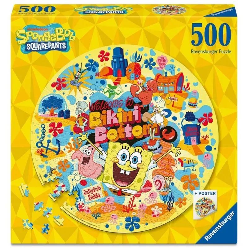 Puzzle Ravensburger Circular - Bob Esponja. 500 piezas