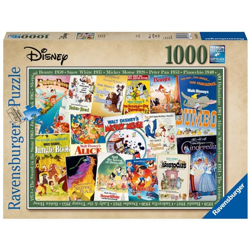 Puzzle Ravensburger - Disney Vintage Movie. 1000 piezas