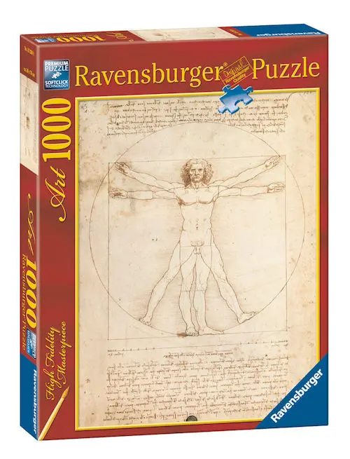 Puzzle Ravensburger - El Hombre de Vitrubio. Leonardo 1000 piezas