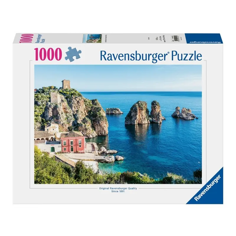 Puzzle Ravensburger - Faraglioni de Scopello, Sicilia. 1000 piezas