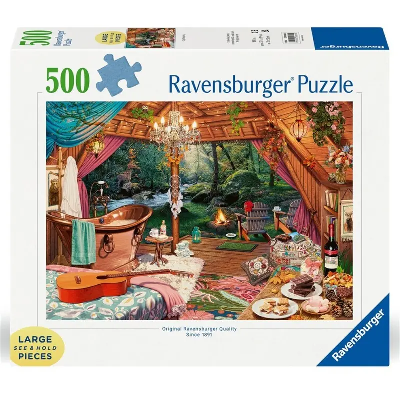 Puzzle Ravensburger - Glamping Acogedor. 500 piezas XXL