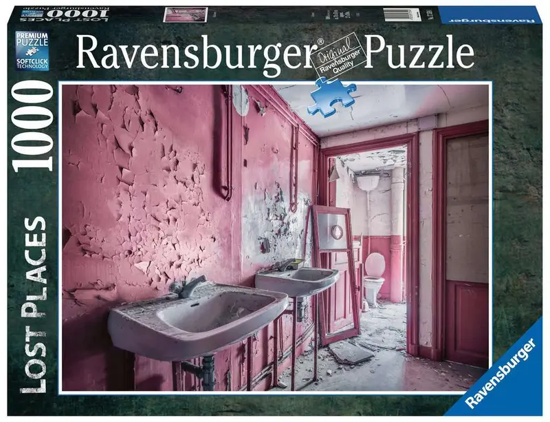 Puzzle Ravensburger - Lost Places. Baño rosa en ruinas. 1000 piezas