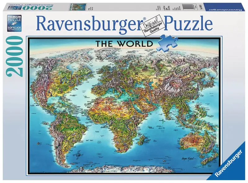 Puzzle Ravensburger - Mapa del Mundo. 2000 Piezas