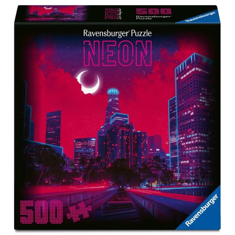 Puzzle Ravensburger - Neon, Los Angeles. 500 piezas