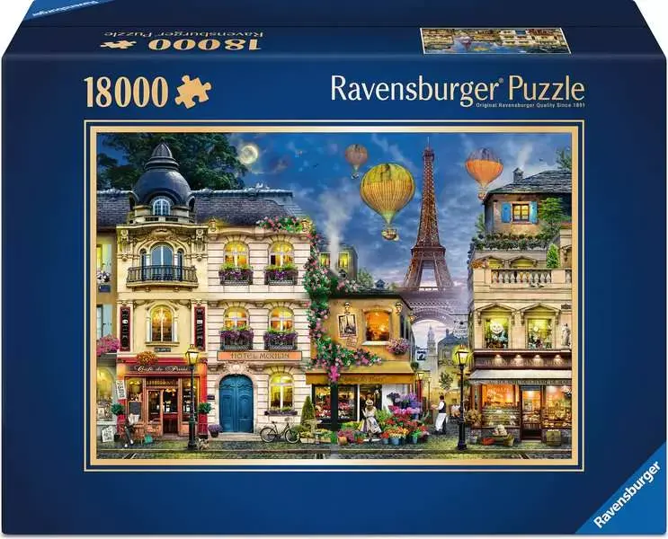 Puzzle Ravensburger - Paseo Nocturno a París. 18.000 piezas