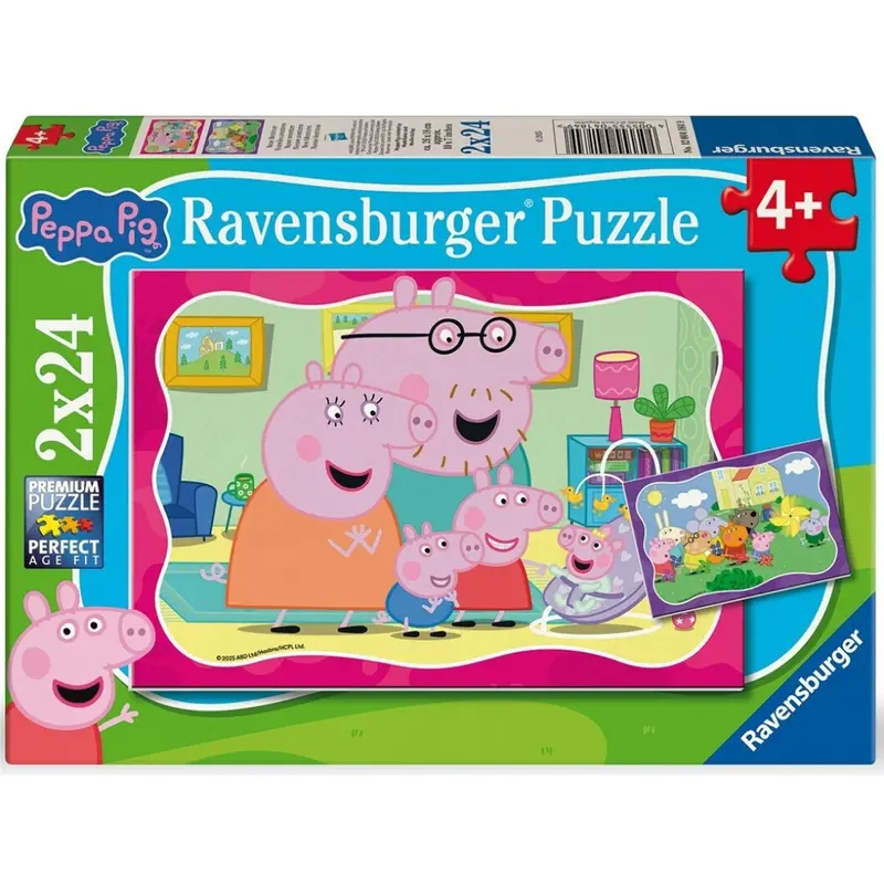 Puzzle Ravensburger - Peppa Pig. 2x24 piezas