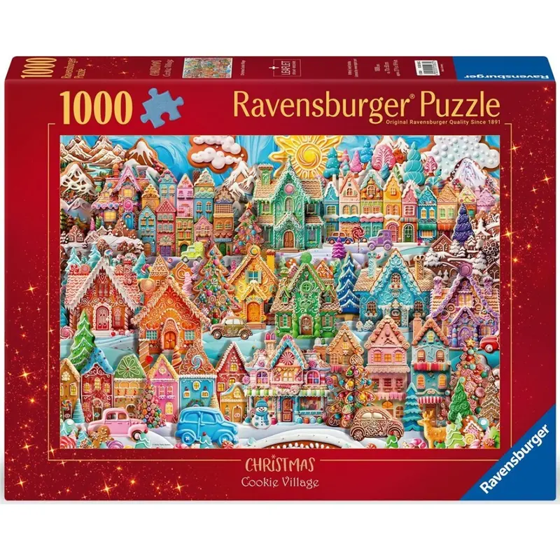 Puzzle Ravensburger - Pueblo de Galletas Navideño. 1000 piezas