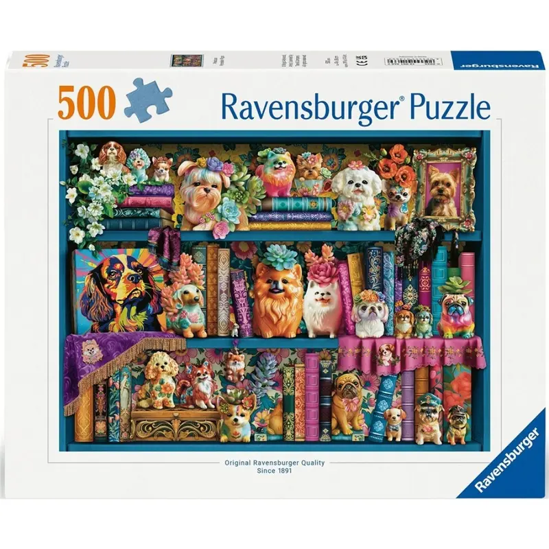 Puzzle Ravensburger Puppies Collection. Cachorros de Porcelana. 500 piezas