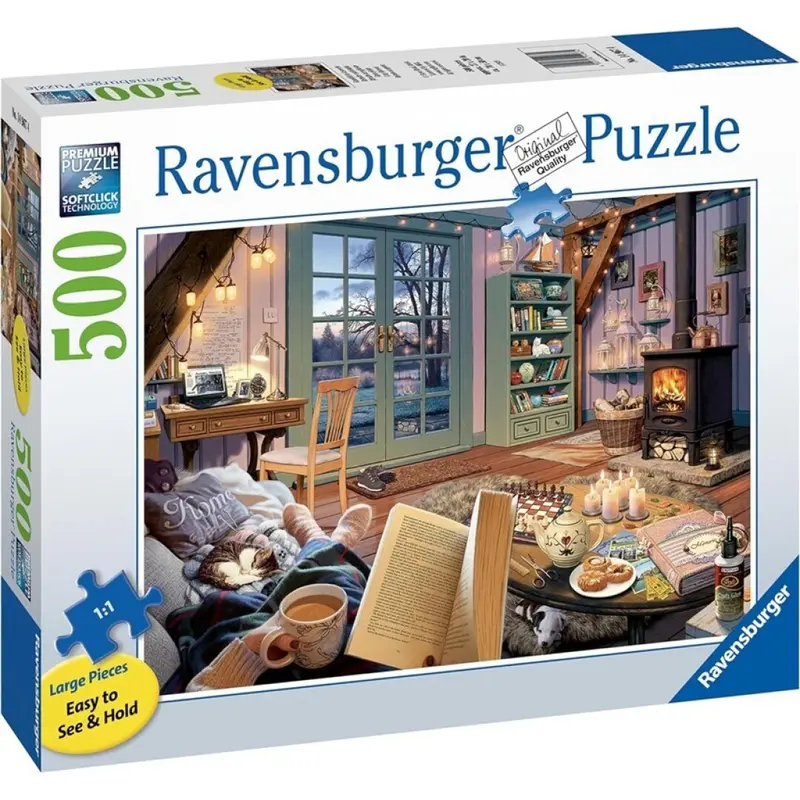 Puzzle Ravensburger - Retiro Acogedor. 500 piezas XXL