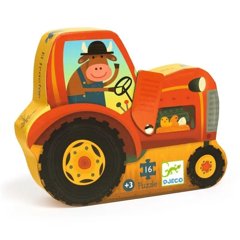 Puzzle Silueta - El tractor - Djeco