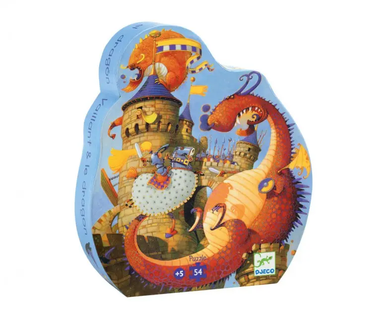 Puzzle Silueta - Vaillant y el dragón - 54 pzs.
