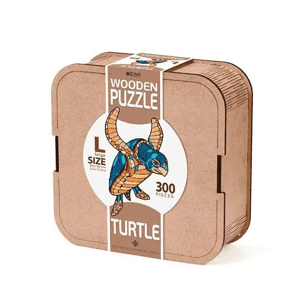 Puzzle Tortuga 300 Piezas Caja de Mader