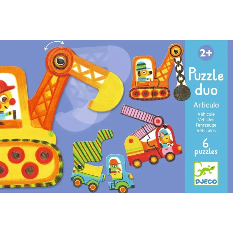 Puzzle Vehículos Articulados - Djeco